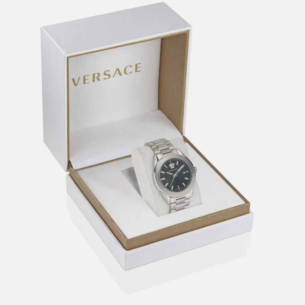 Sale! Versace Mens Stainless Steel 42mm Bracelet Fashion Watch